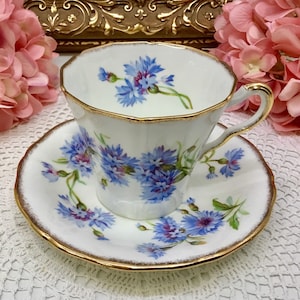 Adderley teacup and saucer circa 1950-1962.