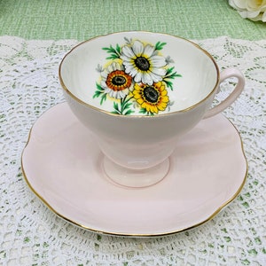 E B Foley teacup and saucer circa 1948-1963.