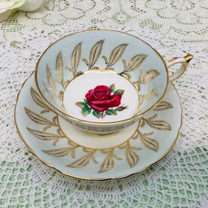 Paragon cabbage rose teacup and saucer circa 1960’s