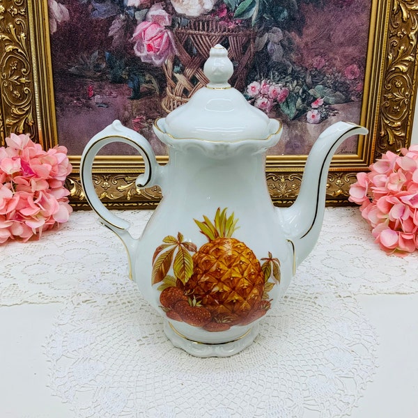 Fruit on Teapot Etsy