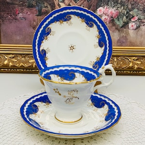 Samuel Alcock coffee cup trio circa 1835