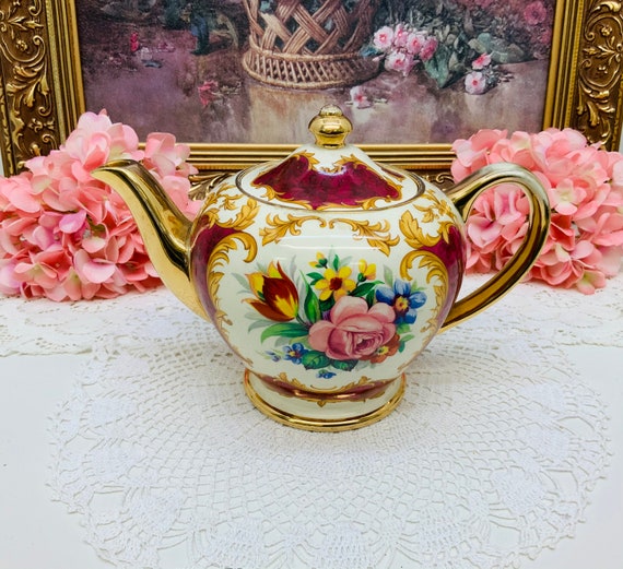 Vintage Sadler rare large pitcher lustre ware special marks circa 1947 Fine China Made in