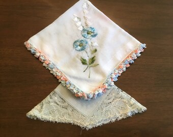 Something blue wedding handkerchiefs
