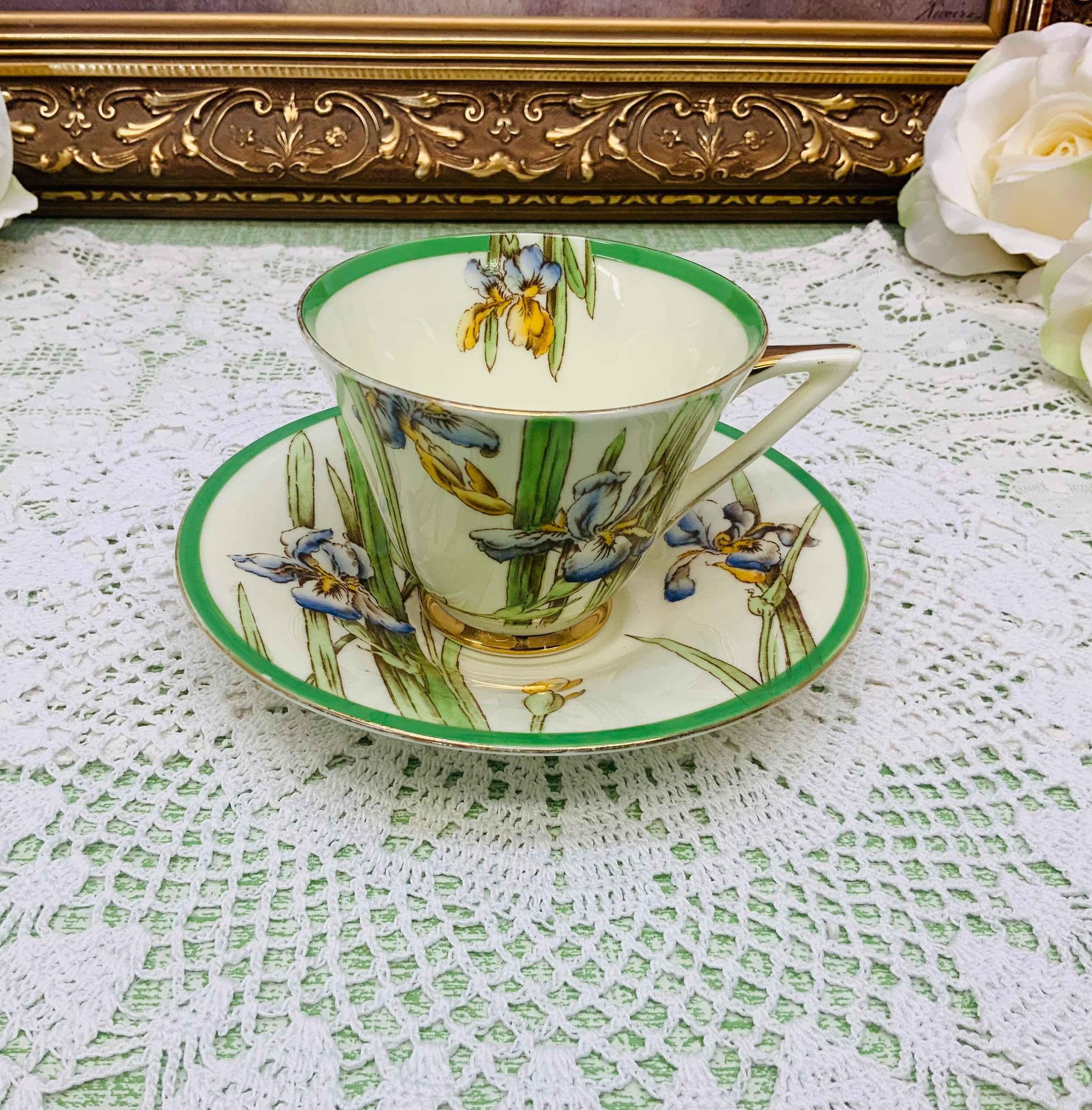 Royal Doulton Iris teacup and saucer circa 1940’s.