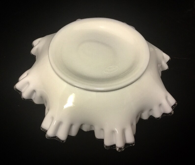 Fenton Large 12 SILVERCREST Fluted Bowl. Etsy Canada