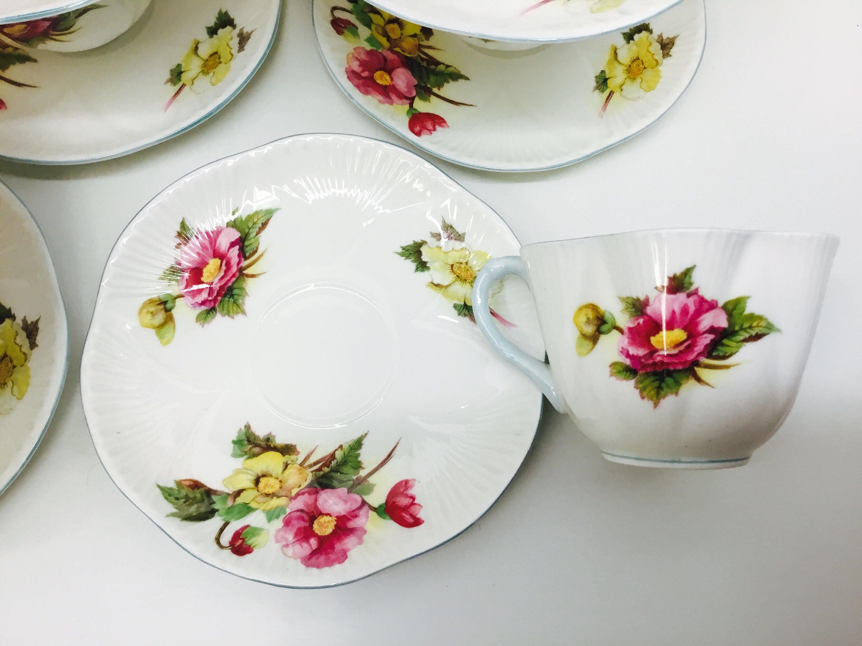 Shelley Begonia Dainty Teacup and Saucer Etsy