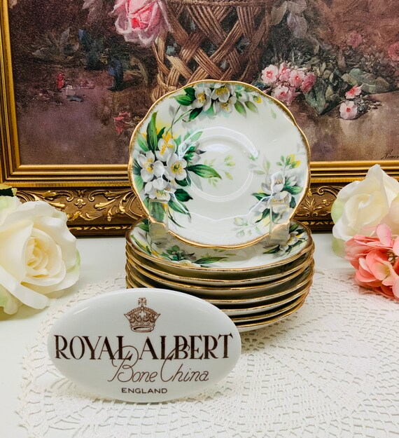 Buy Set of 8 Royal Albert Orange Blossom Replacement Saucer Circa 
