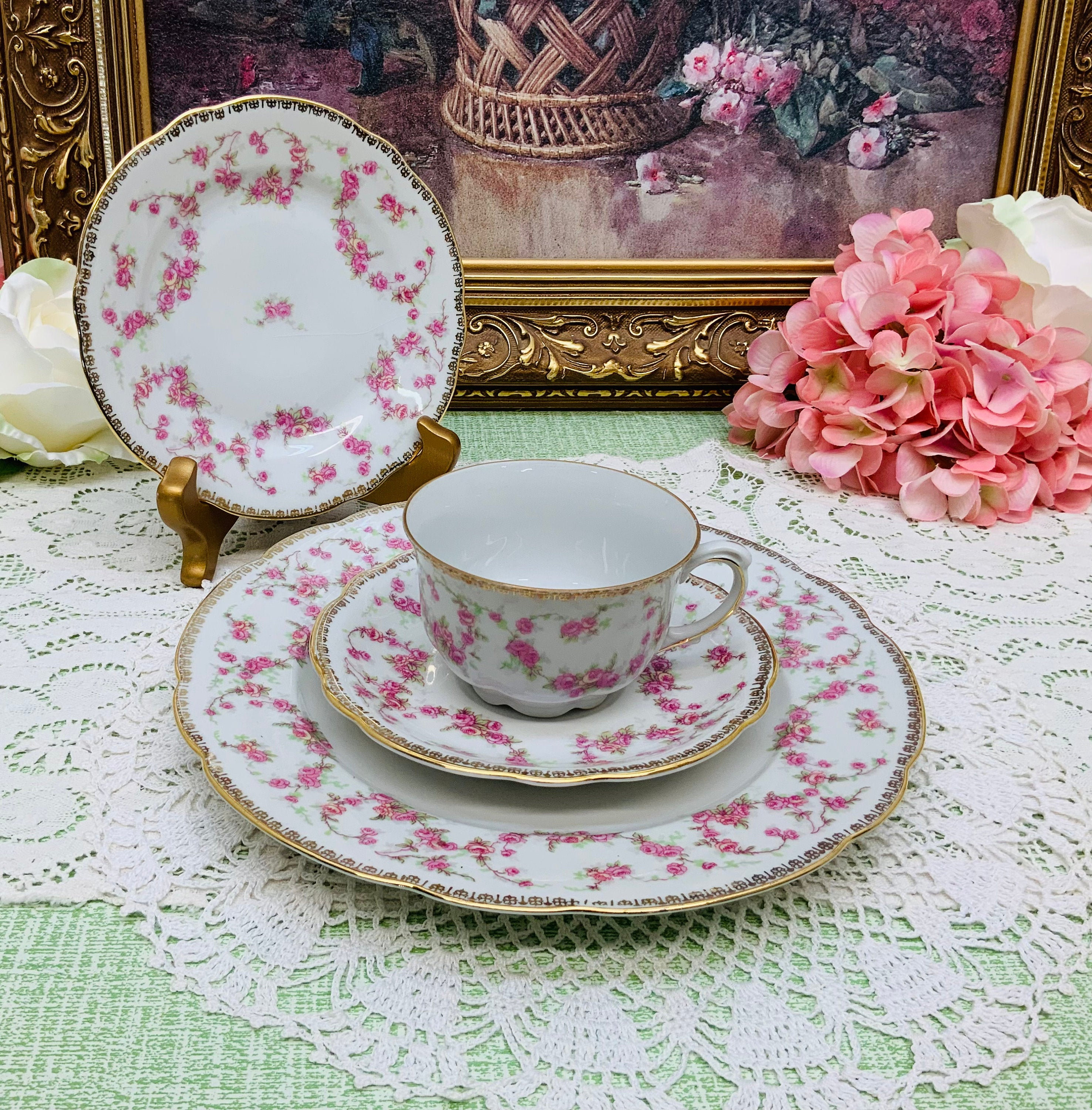 Schumann Original Bridal Rose 4 Pcs Luncheon Set - Etsy
