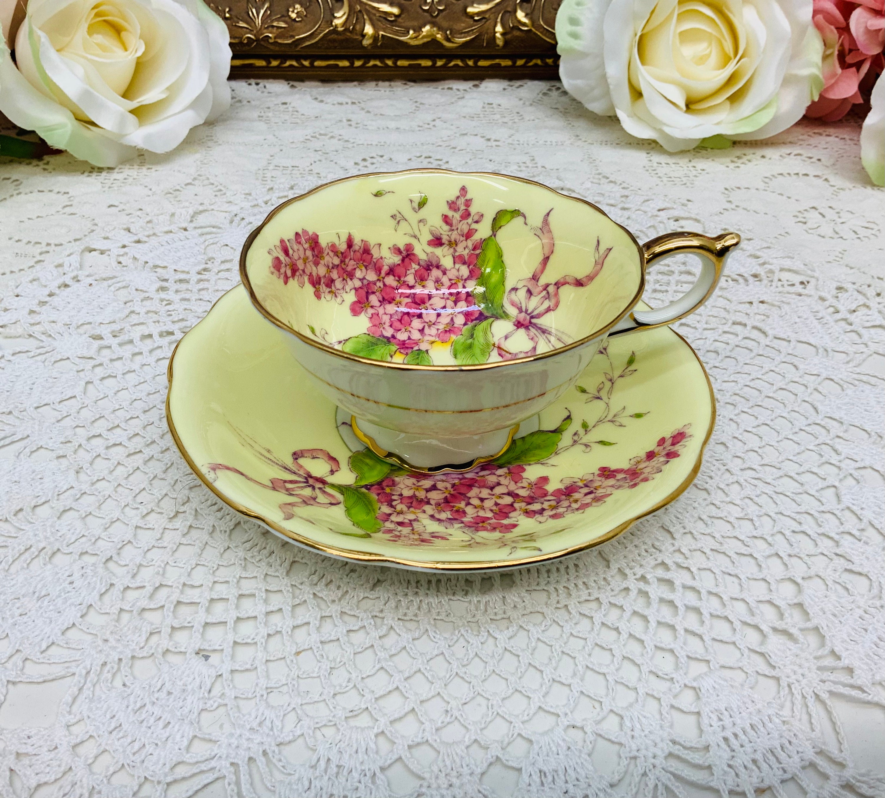 希少paragon ティーカップとソーサー 紫陽花② ライラック 希少paragon ティーカップとソーサー 紫陽花② ライラック