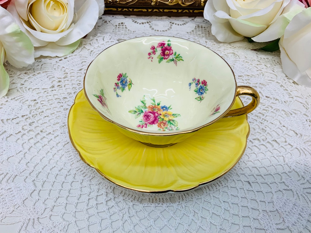 Shelley Oleander Teacup and Saucer Circa 19451966. Etsy