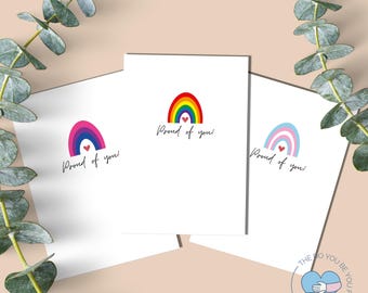 Proud of you Cards - LGBTQI+, Transgender, Non-Binary, Gender Fluid, Queer, Bestseller (& more!)