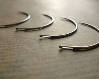 4 Needles, 2.5 inch curved C shape for sewing, upholstery, Coptic Binding Small