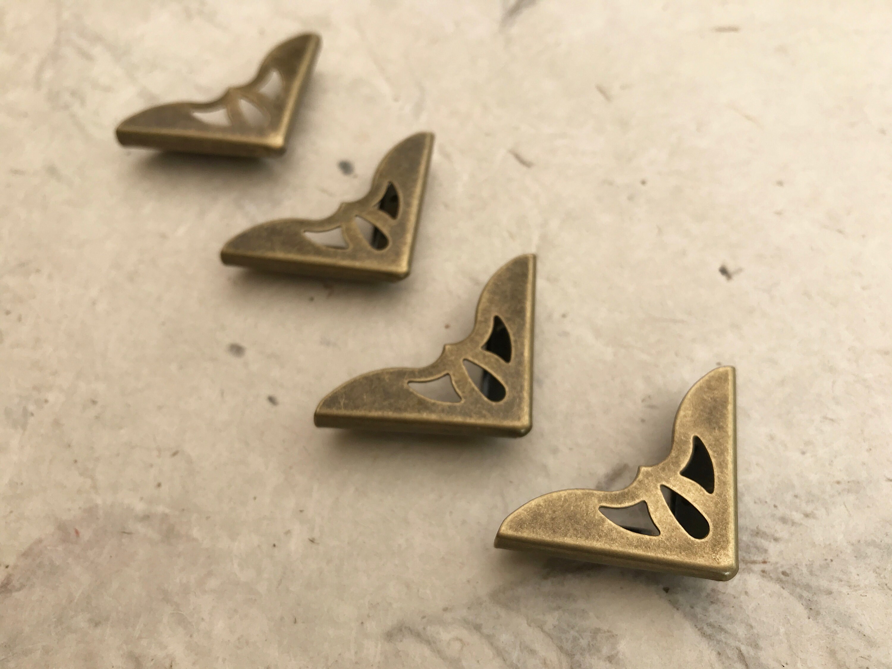 Set of Decorative Book Corners 30mm Antiqued Bronze Etsy