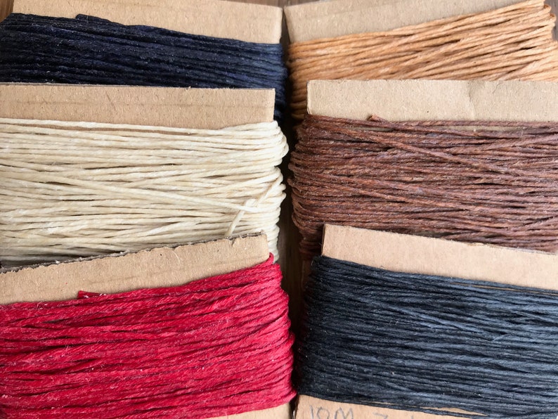 5 meters Waxed Linen Cord 7ply Irish Crawford Thread Etsy