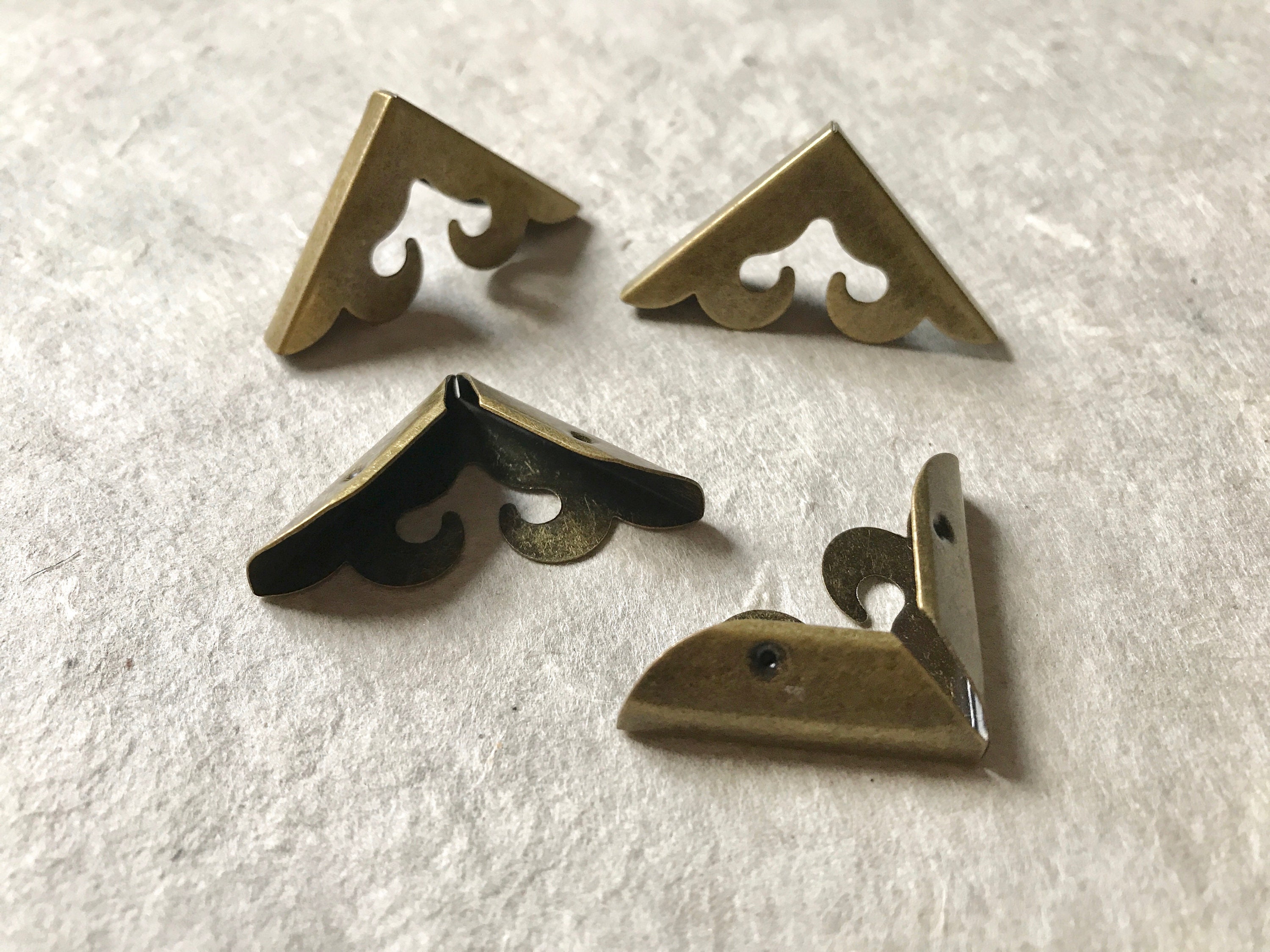 Set of Decorative Book Corners 25mm Antiqued Bronze Etsy