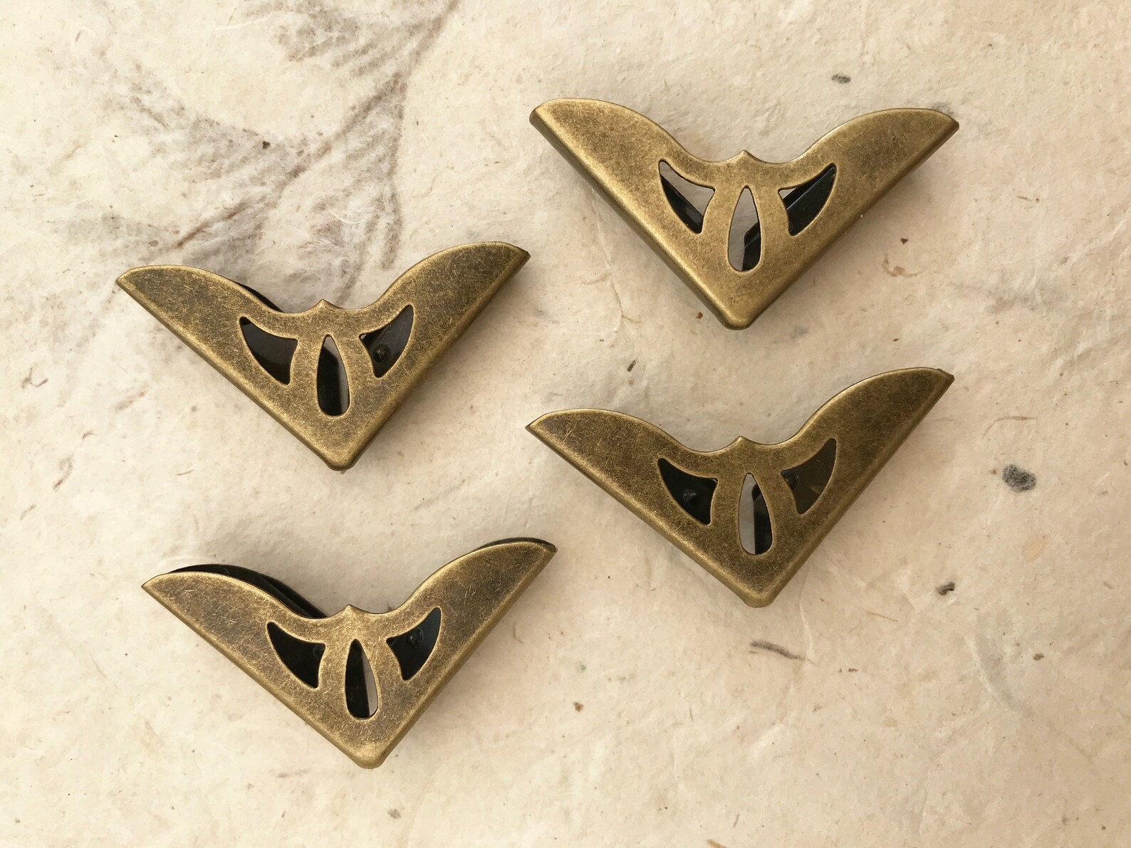 Set of Decorative Book Corners 30mm Antiqued Bronze Etsy