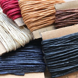 7 ply Crawford Linen Thread 10 - 20 Meters, Thick Waxed Cord, Various Colors, Choose 10, 15 or 20 meter lengths