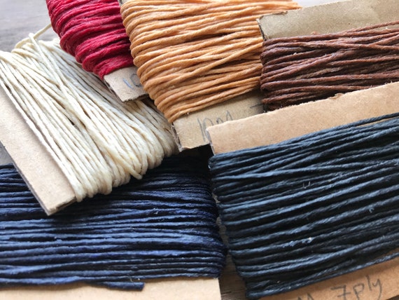 7 Ply Crawford Linen Thread 10 20 Meters, Thick Waxed Cord, Various Colors,  Choose 10, 15 or 20 Meter Lengths 