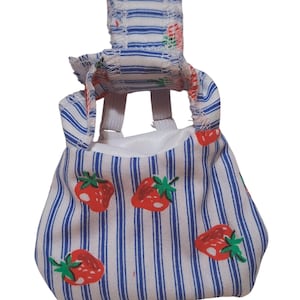 Serama diaper - Chick-N Boutique Chicken Diaper,  Strawberry and stripes