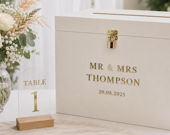 Self Adhesive Mirrored Acrylic Letters | DIY Wedding Signage | Wedding Table Numbers & Names | Custom Event Decor | Gold Acrylic Letters