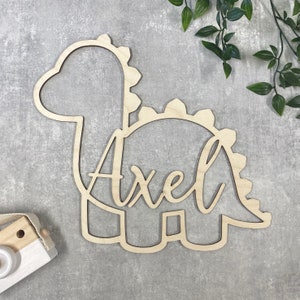 Personalised Dinosaur Name Plaque image 1