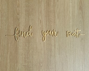 Find your seat wording to create DIY wedding seating chart