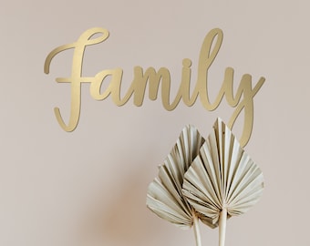RTP Family Wooden Wall Art, Large Laser Cut MDF Decor
