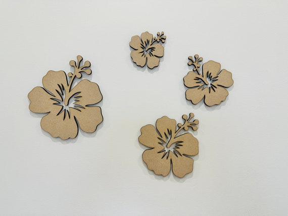 Hibiscus MDF Shapes Add On For Wall Quotes