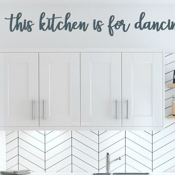 This Kitchen Is For Dancing Wooden Words Wall Art Large & Extra Large