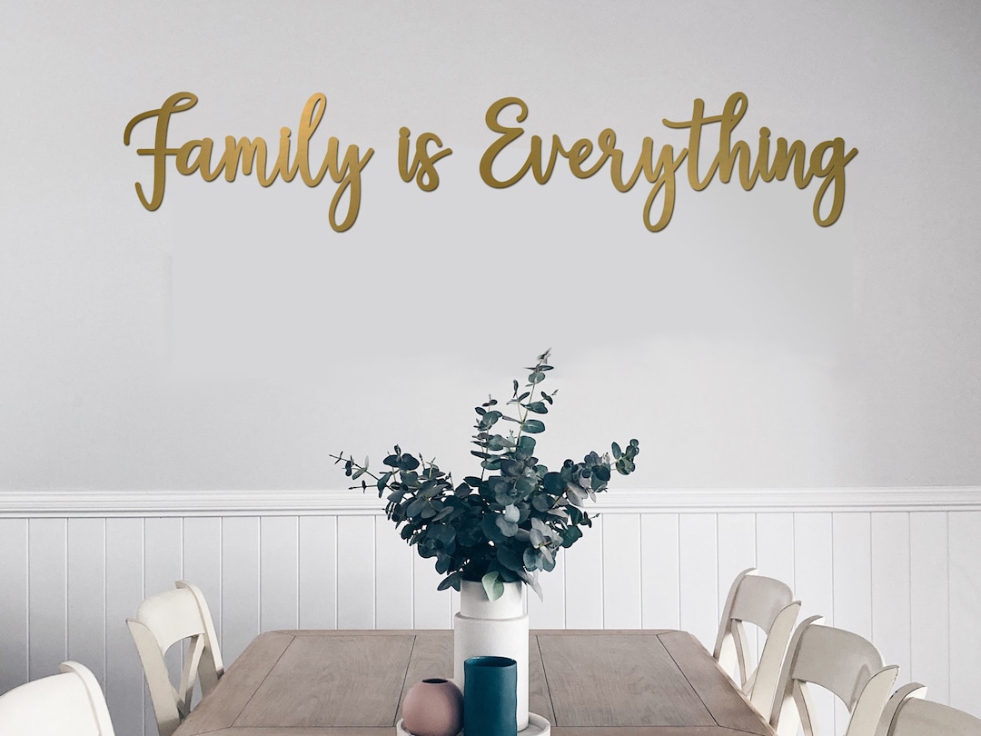 Family is Everything Wooden Words Wall Art Large - Etsy UK