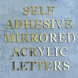 Self Adhesive Mirrored Acrylic Letters: DIY Wall Decor