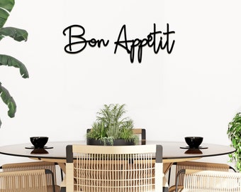 Bon Appetit Laser Cut Wooden Wall Quote