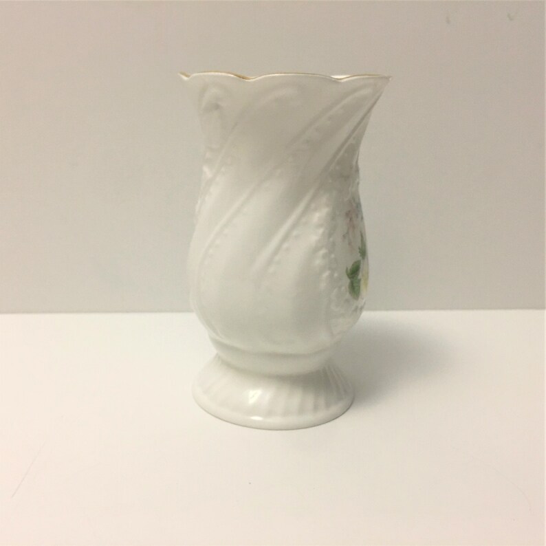 Belleek Vase Ireland Visitors Centre Flowers 5 Ansley Etsy