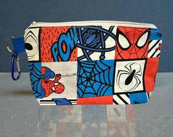 Bolso pequeño con cremallera de superhéroe - Cuadrados