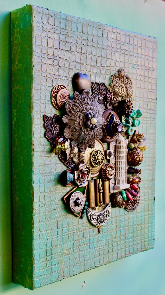 Found Objects Wall Art - Assemblage Wall Art - 3D Collage