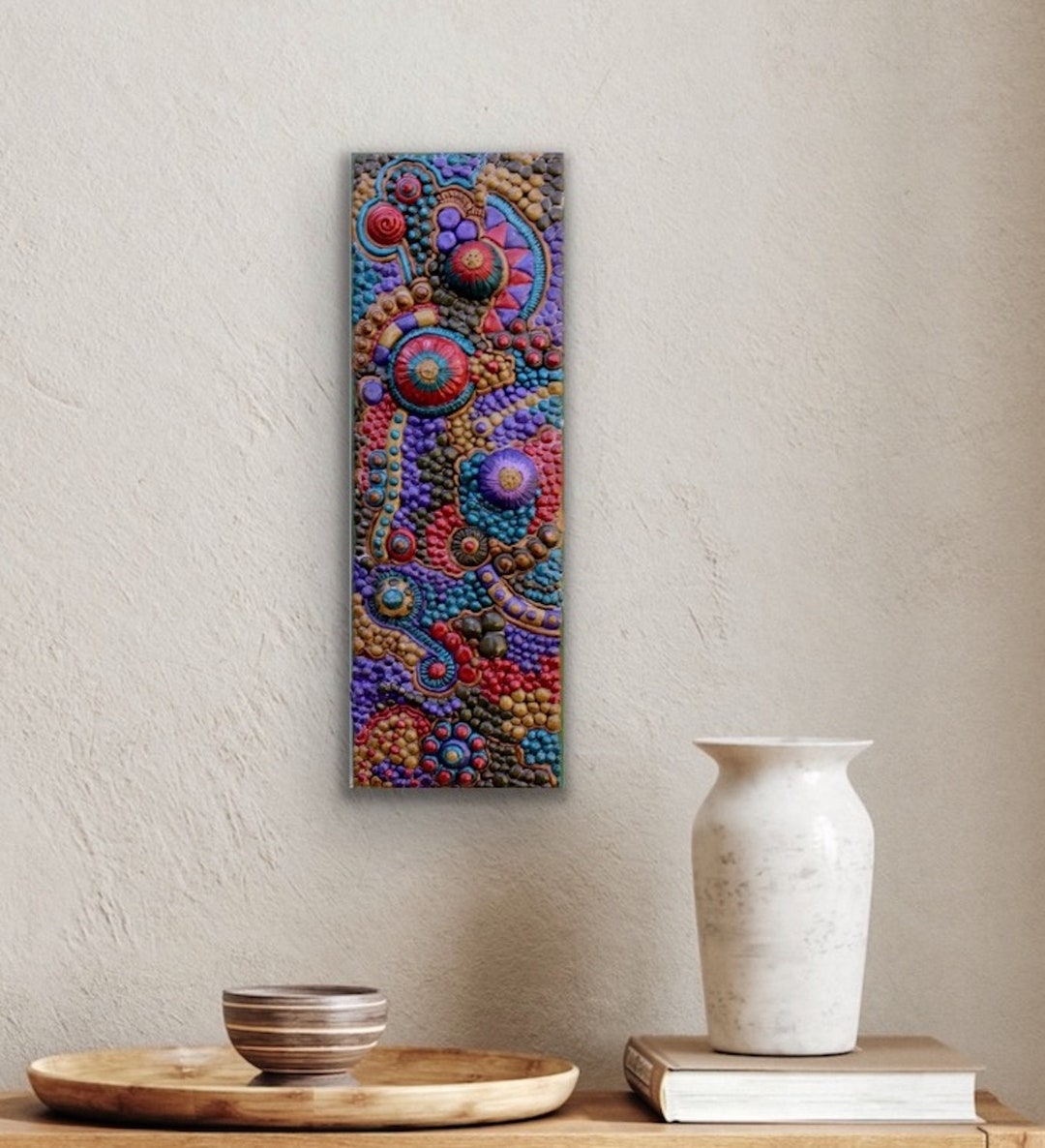 3D Clay Wall Art - Clay Wall Decor - Polymer Clay Art - Clay Assemblage ...
