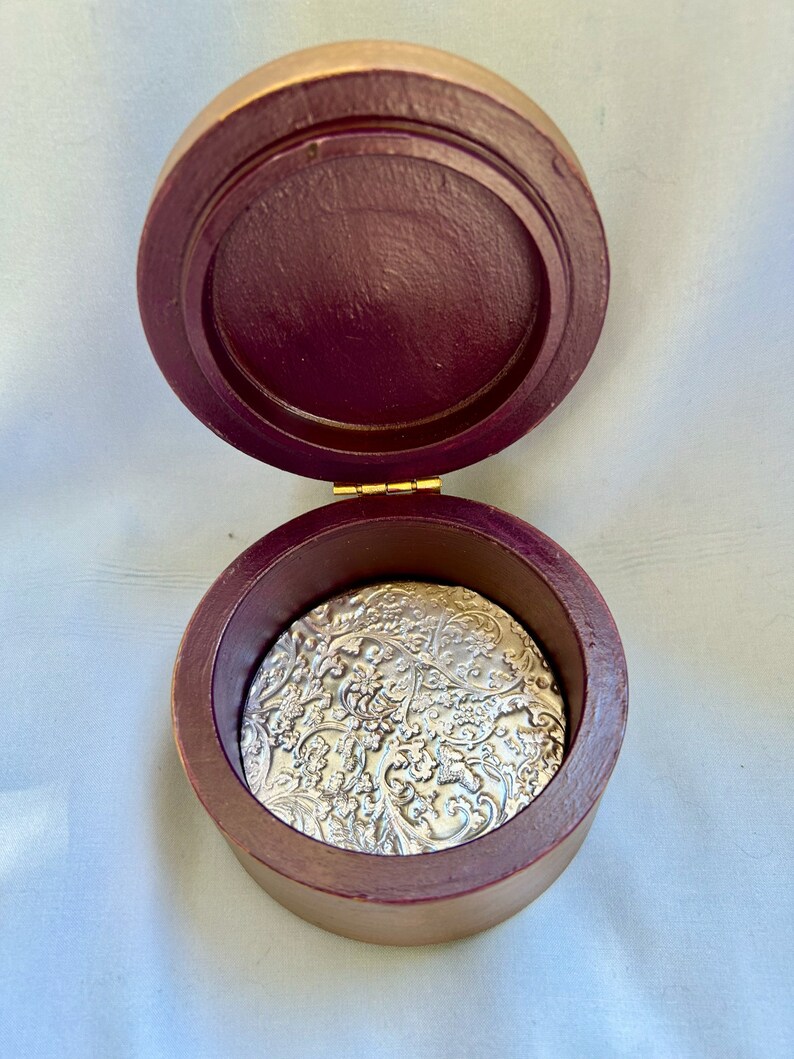 Keepsake Hinged Box Embellished Wood Box Found Object Art Handcrafted