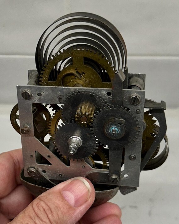 Vintage Westclox Alarm Clock Movement – Brass & Steel Gears