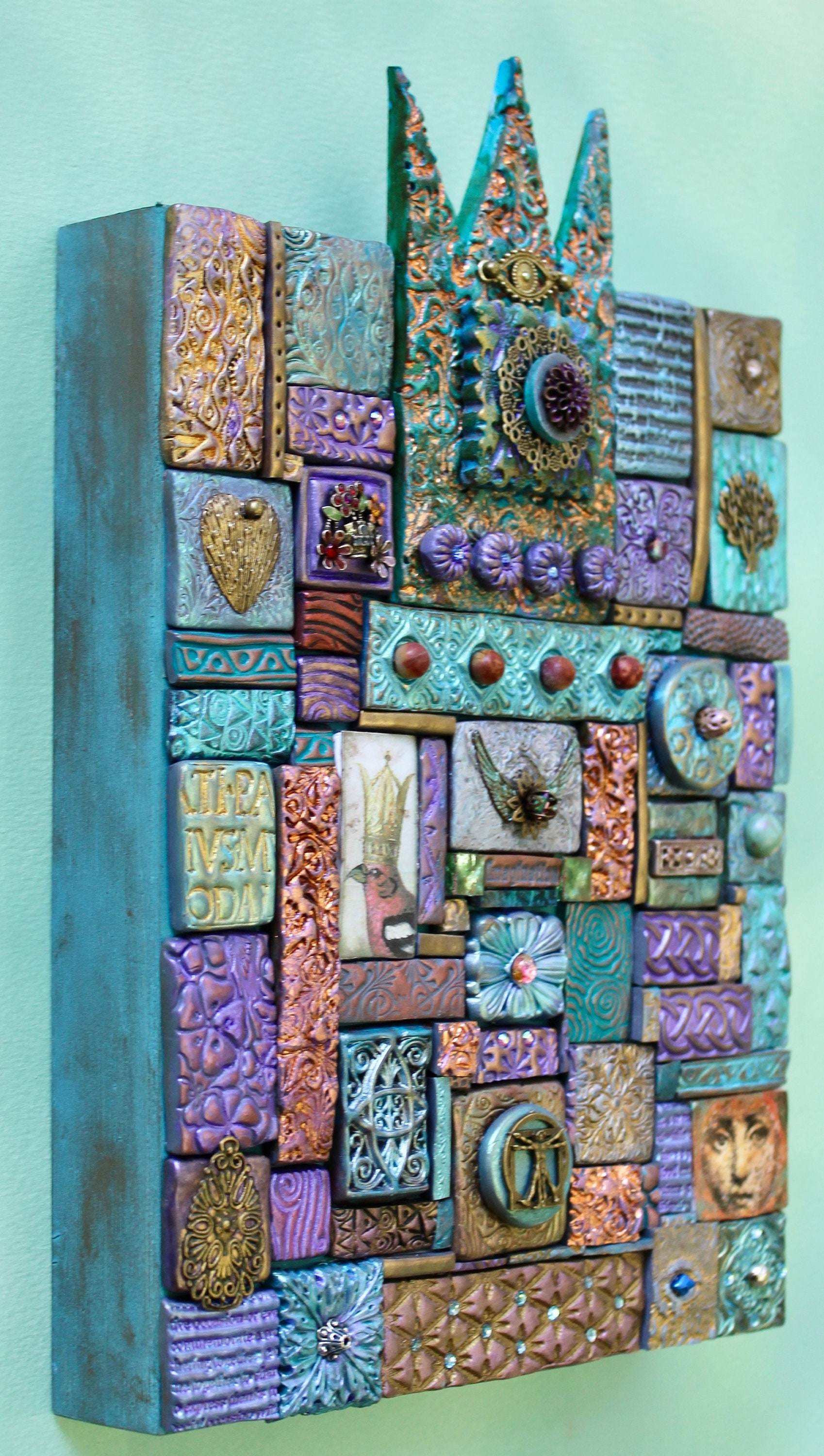 Mosaic Assemblage tutorial grouping - 6 epoxy clay projects
