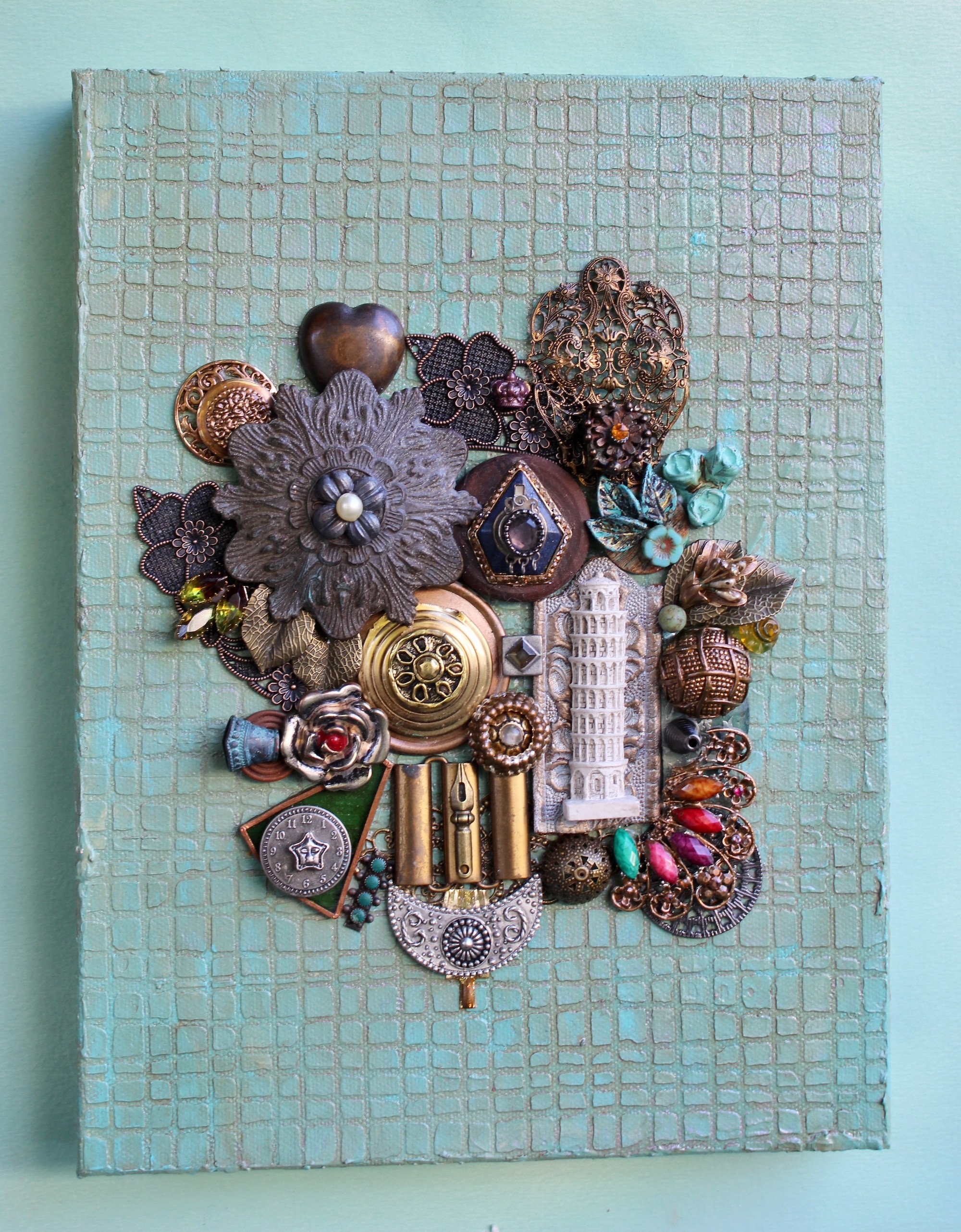 Found Objects Wall Art - Assemblage Wall Art - 3D Collage