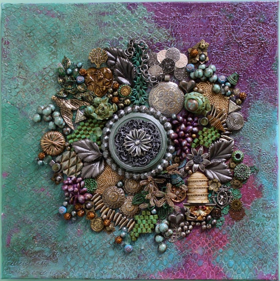 3d collage art assemblage wall art conversation piece etsy