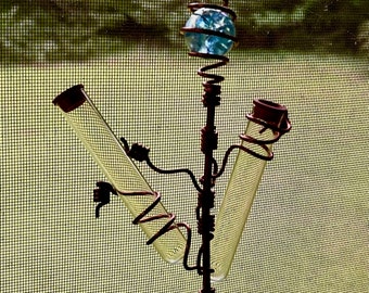 Hanging plant propagation system - Decorative copper hanger for cuttings - Hanging tubes for Propagation system - Plant propagation tubes