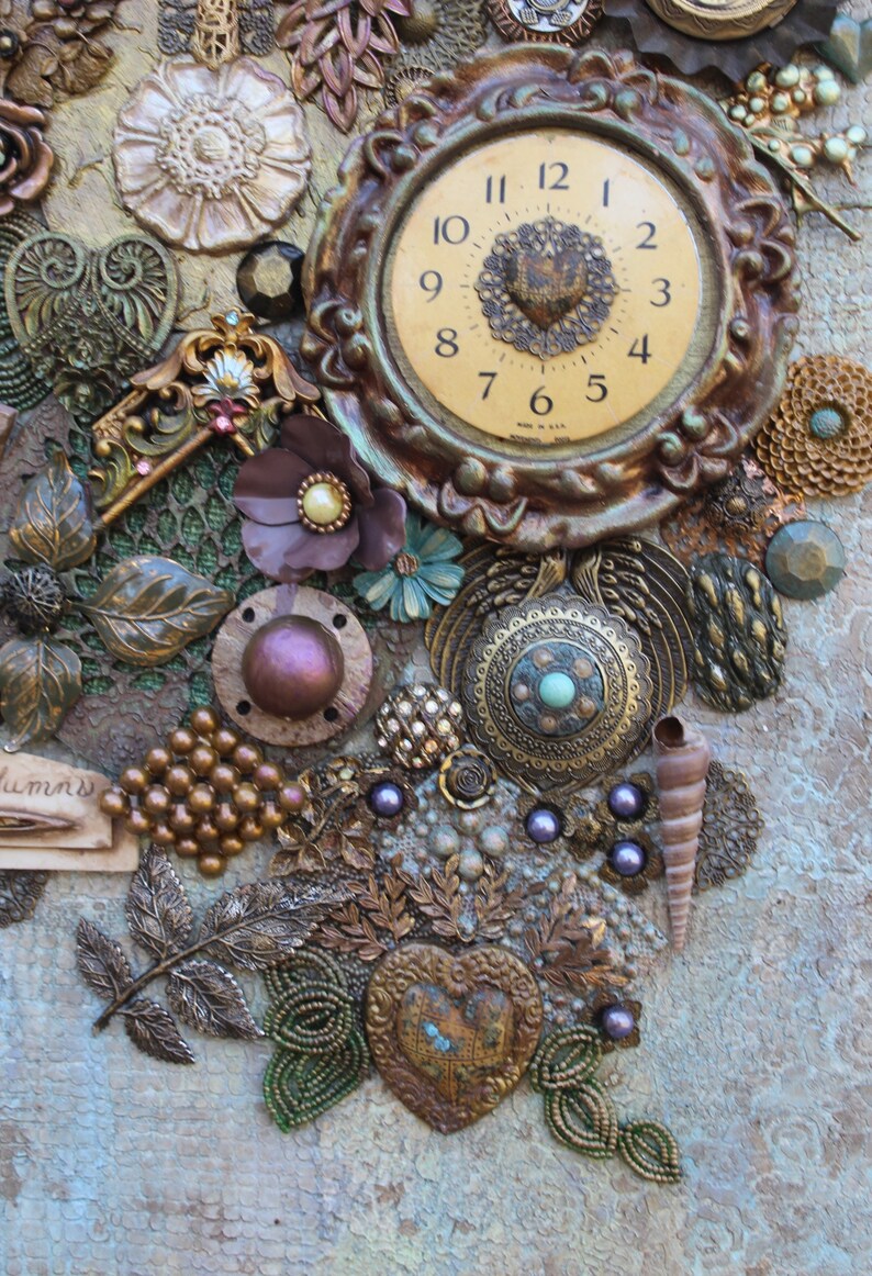 Elegant Steampunk Wall Art Found Object Art Assemblage Art Etsy