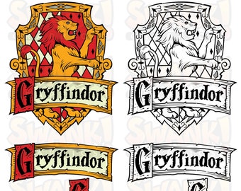 Download Clip Art Art Collectibles Gryffindor Quote High Detail Gryffindor Symbols Svg Gryffindor Crest Outline Hogwards House Words Harry Potter Svg Cut File