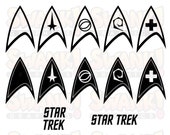 Star Trek Badge Vector Bundle Television Movie Clipart SVG EPS PNG File Printable Digital Files Cricut Silhouette Glowforge