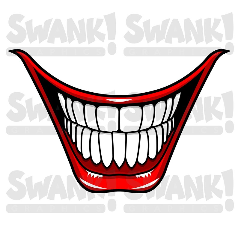 Download Joker Clown Smile Face Mask Superhero Villain Clipart | Etsy