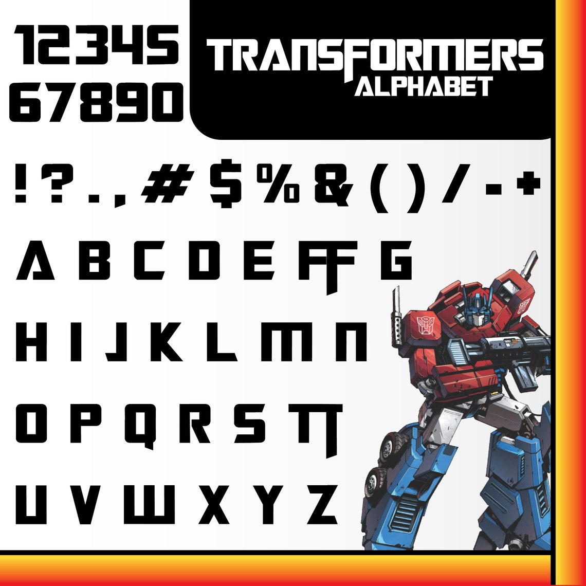 Transformers Font France Clipart Autobot/Decepticon Etsy