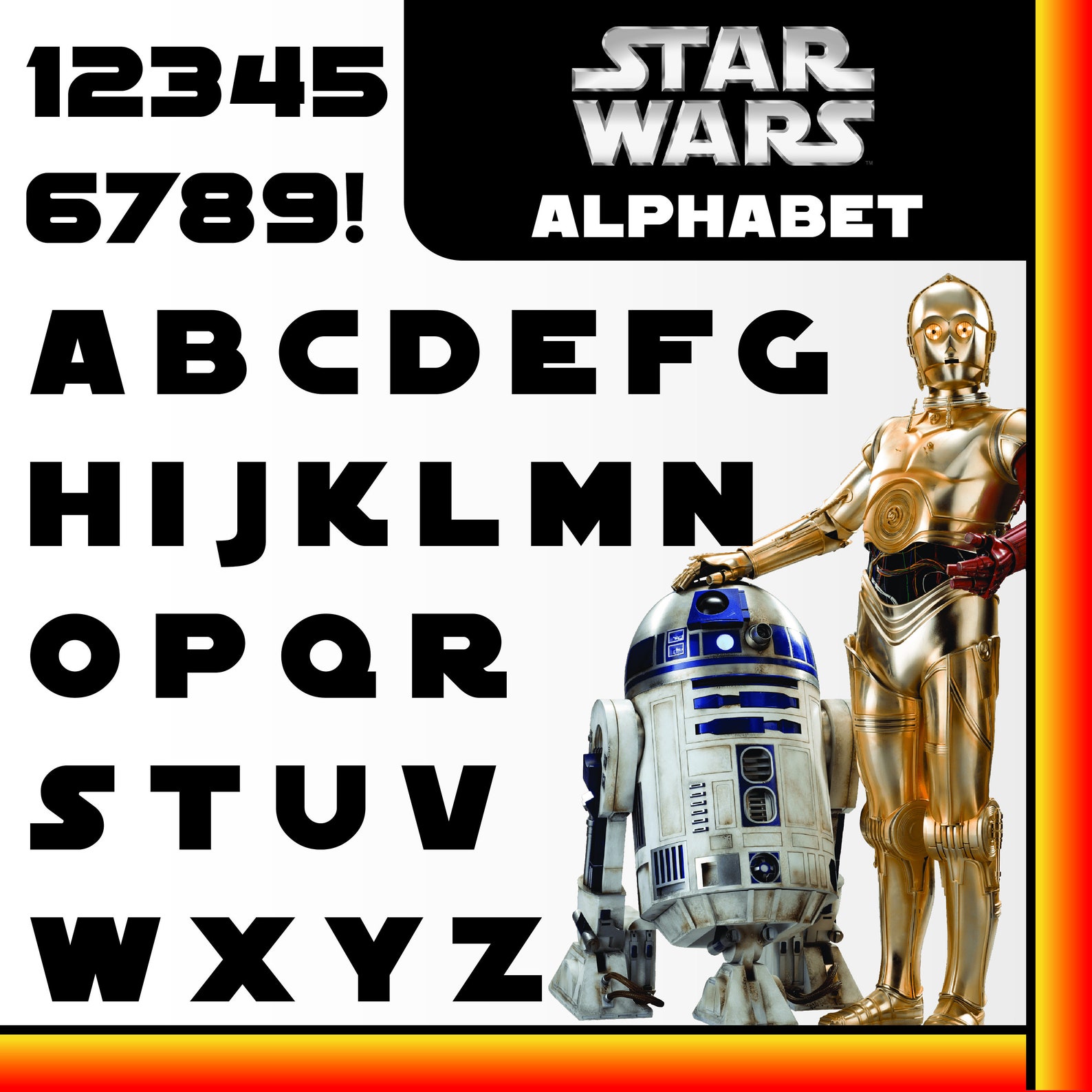 Star Wars Mandalorian Font Alphabet Letters svg png | Etsy