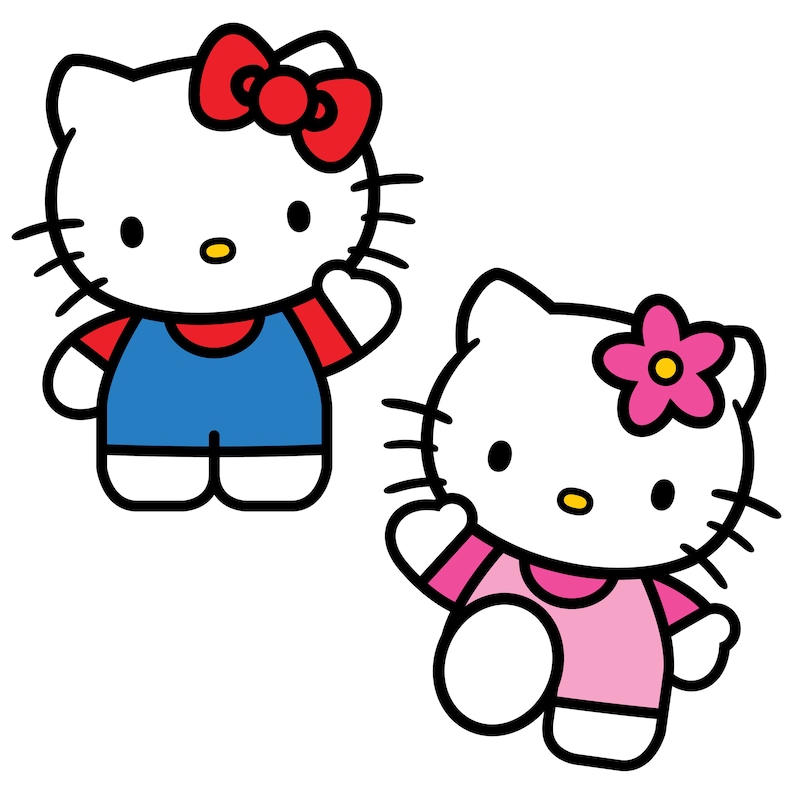 Hello Kitty Cartoon Clipart SVG EPS PNG File Printable Etsy Hello Kitty Cartoon Clipart SVG EPS PNG File Printable Etsy