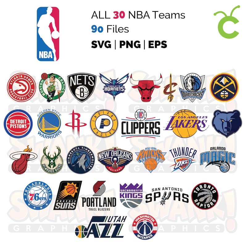 NBA Logo Vector Bundle National Basketball League | Etsy
